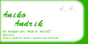 aniko andrik business card